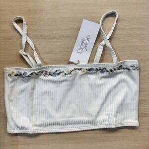 NWT Desert Dreamer White Bandeau Bikini Top Women's Size Extra Small XS